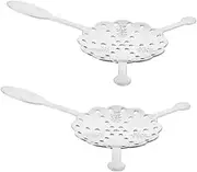 Alipis Efficient Absinthe Filtering Stainless Steel Spoon Set Colander Strainer for Bar and Home Use