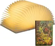 3D Elk Embossed Deer Book Lamp,USB Rechargeable 3 Color Kids Night Light,LED