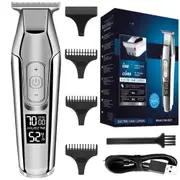 Professional Hair Clipper Beard Trimmer for Men Adjustable Speed LED Digital Hair Clipper Carving Clippers Electric Razor
