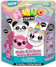 Nano Craft- Make & Inflate Nano Buddies, Multi-Coloured Nano Tape Kit, Blowing Bubble Balloon, Craft Kit, Double Sided, Girls, Boys, Children and Adults,