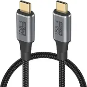 Thunderbolt 3 Cable 1Ft/50cm, 40Gbps USB4 Cable Support 100W PD Fast Charging 8K@60Hz Video Compatible with Thunderbolt 4 and USB Type C for MacBook Pro Air,Hub,Docking and More(Nylon Braided)