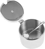 iplusmile Non Magnetic Stainless Steel Seasoning Storage Jar with Elegant Kitchen Container for Sugar Condiments for Home Use