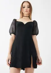 [Dolls Kill] Black Cheetah Espera Dress
