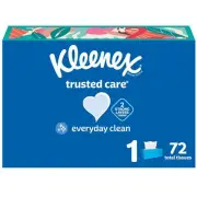 Kleenex Trusted Care Facial Tissues 2-Ply 72 Count 1 Flat Rectangular Box