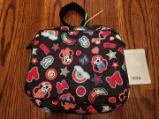 Disney Minnie Mouse Icons Lunch Box Tote School Black Smile Hearts New ❤️