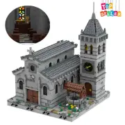 Modular Medieval Church with Interior 2085 Pieces Building Blocks Set