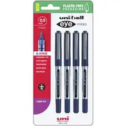 Uni-Ball Eye Micro Rollerball Pens Blue 4 Pack