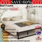 Artiss Bed Frame Metal Bed Double Size Mattress Platform Base Classical Black AU