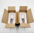 Pottery Barn Forest Gnome Wine Glasses Set of 2 NEW