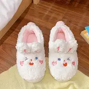 [TSDLRH] Ladies' Comfort Warm Slippers Fleece Scuff Lined Anti Slip Memory Foam Slippers House Slippers