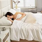 YOUR MOON All Season Pure Mulberry Silk Comforter Queen Size, Luxury Mulberry Silk Bedding, 100% Natural Long Strand Silk Fill Duvet, Noiseless Cotton Shell (White)