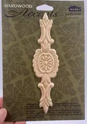 Hardwood Accents - House of Fara 7" wood ornament to finish - MINT in pack