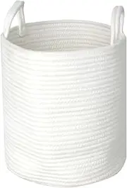 Fahgaer Large Capacity Cotton Rope Storage Basket for Toys and Clothes-Dirty Clothes Basket Multifunctional Organizer for Home A
