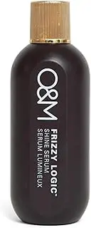 O&M Frizzy Logic Shine Serum - 50ml Mini- For Wet or Dry Hair - Clean From Sulfates, Parabens, Silicones, MIT, Phthalates, Triclosan, Propylene Glycol & Gluten, PETA Certified & Vegan, Australian Made, PCR Packaging