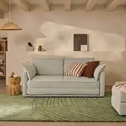 Koala Sofa Bed 2.5 Seater Double, Convertible Folding Sleeper Couch with Angled Backrest and Cushioned Armrests for Living Room, Spare Room and Guest Room, Sea Foam