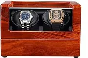 WoodAutomaticWatchWinderSoftFlexibleWatchPillowQuietMotorDualPowerSupply4RotationModeSetting Needed KeYJ