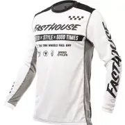 Fasthouse Grindhouse Domingo Youth Motocross Jersey | Black/Grey/White