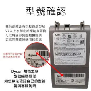 全新 副廠 Dyson V6 V7 V8 DC62 SV03 dc74戴森吸塵器電池 一年保固 (8.7折)