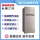 【SANLUX 台灣三洋】480公升 變頻雙門電冰箱 (SR-C480BV1B)