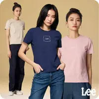 在飛比找momo購物網優惠-【Lee 官方旗艦】女裝 短袖T恤 / 手繪方框LOGO 共