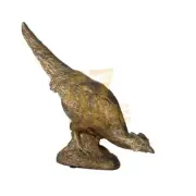 Arturo Pheasant Accent Grazing Silver Indoor Outdoor Tabletop Home Decor