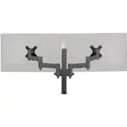 Atdec Mounting Arm for Flat Panel Display, Curved Screen Display, Monitor, Notebook - Black - Landscape/Portrait - Height Adjustable - 2 Display(s) -