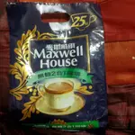 麥斯威爾 無糖咖啡2合1香醇 11G克 X 25 X 1BAG袋  MAXWELL HOUSE  25杯包裝