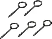 DOITOOL 5 Self-Tapping Eye Screws Hooks Eye Bolts Metal Heavy Duty for Wood Cable Wire Fixing