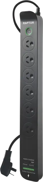 Jackson 6X - 6 Outlet Slimline 45W PD Powerboard
