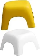 CHILDWEET Versatile Boys and Girls Step Ladder Bath Stool Shoe Changing Stool Compact Footrest Under Desk Chair Office Home Yellow