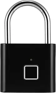 FRCOLOR Intelligent Fingerprint Password Lock Black Luggage Suitcase Lock with Fingerprints Easy Password Setup for Travel Cabinet Security Convenient for Customs Access