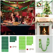 Polyester Wool Christmas Decorations Green White And Red Christmas Pennants