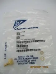 AEP/Radiall Company 2110-1511-000 New Gold-Plated, SMB Bulkhead RF Connector