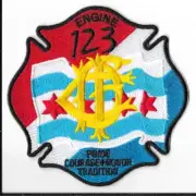 Chicago Fire Department, Illinois Engine 123 Patch V1