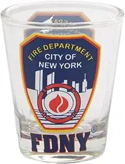 Fdny Fire Department City of New York Clear Shot Glass Souvenir