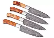 LOT OF 10 CUSTOM MADE FORGED DAMASCUS STEEL STEAK KNIFE SET KITCHEN CHEF EDC 303