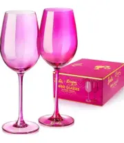 New! Barbie Dreamhouse Long Stem Wine Glasses Set of 2 Glassware Dragon Collab