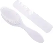 Abaodam 1Set Newborn Scalp Massager Comb for Soft Hair Brush Comb Gentle Grooming Tools for Hair Care Shower Present White