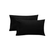 Accessorize Pair of Pure Cotton 250TC Standard Pillowcases Black