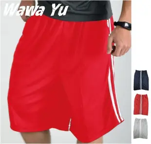 長版運動短褲(線條)(男款)-F尺碼 有彈性 單一尺寸【Wawa Yu品牌服飾】淺灰.深藍.深紅-3色