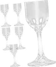 Amosfun 6pcs Small Wine Cups Elegant Household Goblets for Weddings Parties and Picnics Multi Functional Drink Storage for Wine and Liquor Capacity