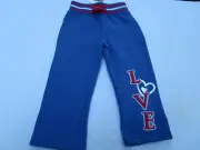 Girls Pumpkin Patch Love Applique Fleece Joggers track pants Size 0 NWT