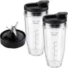 5-piece Blender Replacement Parts 24oz Ninja Blender Cups with To-Go Lids, 7 ...
