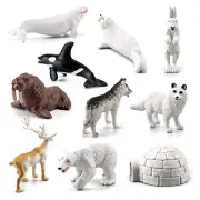 10Pcs Simulation Bear Bunny Seals Polars Bear Reindeer Arctic4258