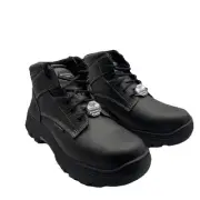 SKECHERS WORK MENS BOOT US 12 BLACK BURGIN TARLAC EH LEATHER HIKER 77143 NIB
