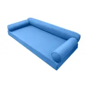 |SLIPCOVER ONLY|S6 Daybed Mattress Bolster Pillow Covers Piped Trim Queen AD102