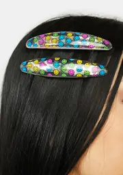 [Good Times Eyewear] Smiley Face Hair Clip Set