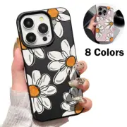 For iPhone 16 15 Pro Max 14 13 12 11 Flower Pattern Soft Silicone TPU Case Cover