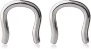 [Ruifan] 316L Surgical Steel U-Shaped & Staple Nose Septum Hanger Retainer Nose Ring 16g,14g,12g