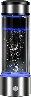 Hydrogen-Rich Water Bottle Portable Hydrogen Water Generator Hydrogen Water Ionizer Machine 3 Minutes Electrolytic Hydrogen Content About 900 PPB for Home Travel 430 Ml(Black)